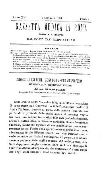 Gazzetta medica di Roma