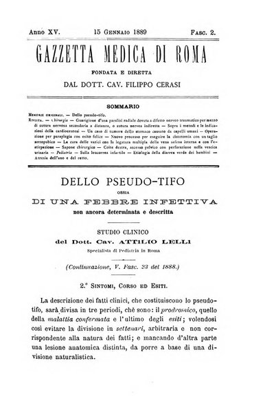 Gazzetta medica di Roma