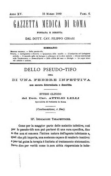 Gazzetta medica di Roma