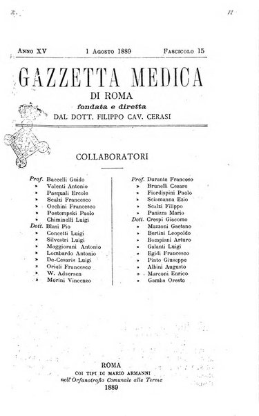 Gazzetta medica di Roma