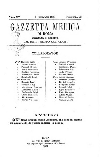 Gazzetta medica di Roma