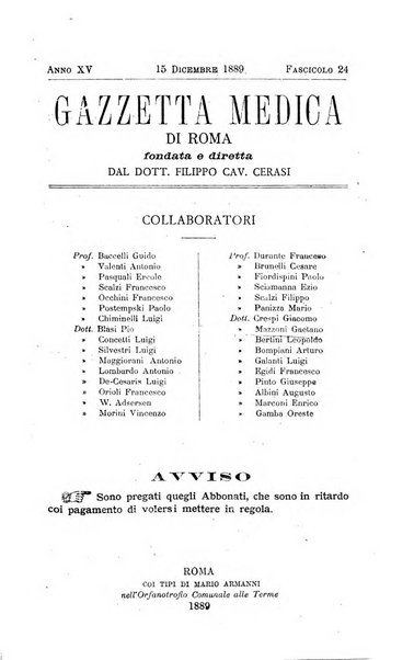 Gazzetta medica di Roma