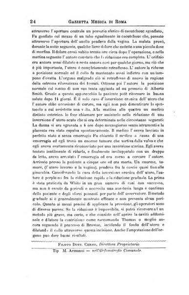 Gazzetta medica di Roma