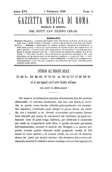 Gazzetta medica di Roma