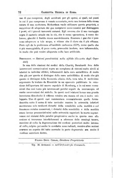 Gazzetta medica di Roma