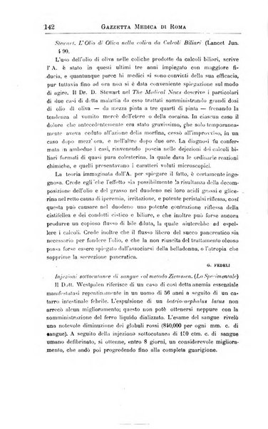 Gazzetta medica di Roma