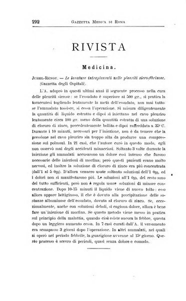 Gazzetta medica di Roma