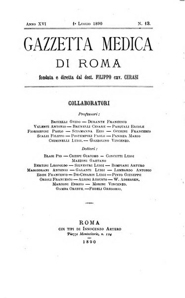 Gazzetta medica di Roma