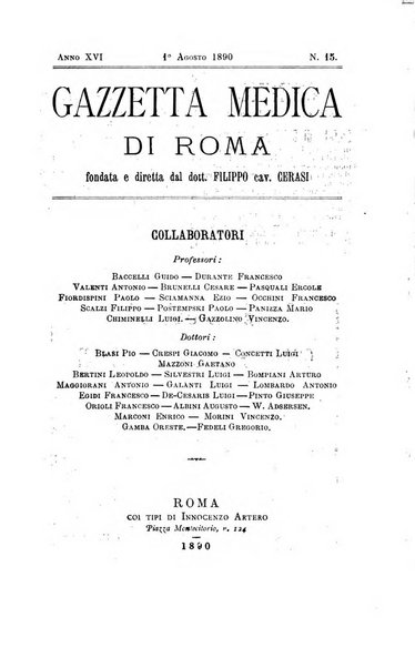 Gazzetta medica di Roma