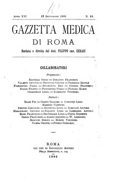 Gazzetta medica di Roma