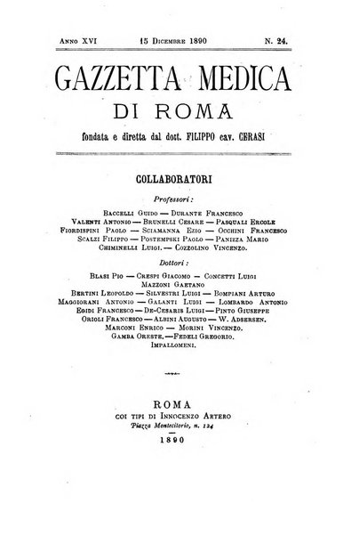 Gazzetta medica di Roma