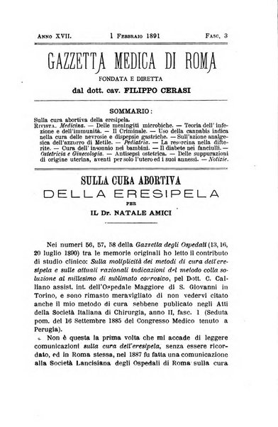 Gazzetta medica di Roma