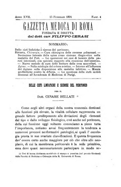 Gazzetta medica di Roma