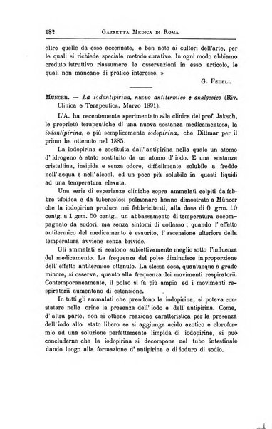 Gazzetta medica di Roma