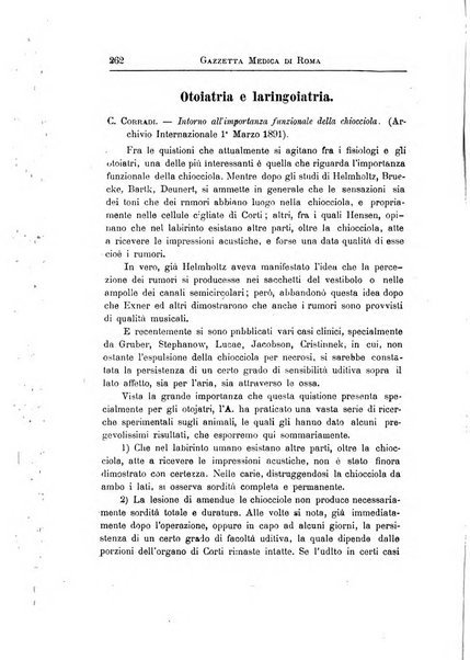 Gazzetta medica di Roma