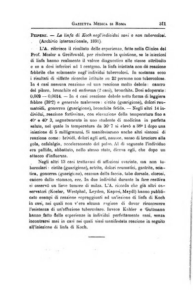 Gazzetta medica di Roma