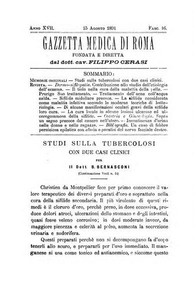 Gazzetta medica di Roma