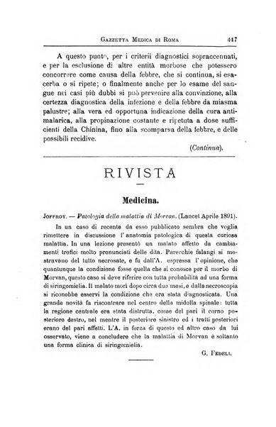 Gazzetta medica di Roma