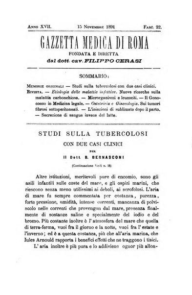 Gazzetta medica di Roma