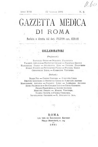 Gazzetta medica di Roma