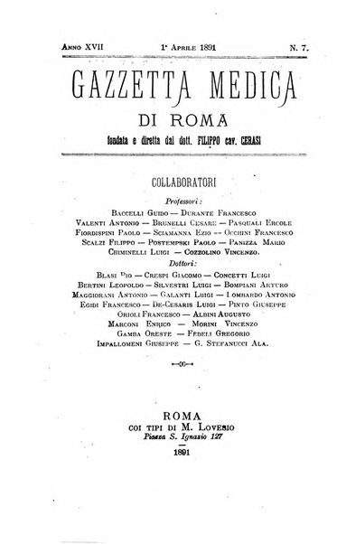 Gazzetta medica di Roma