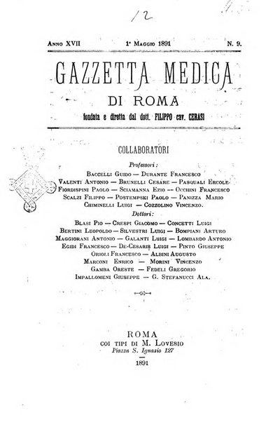 Gazzetta medica di Roma