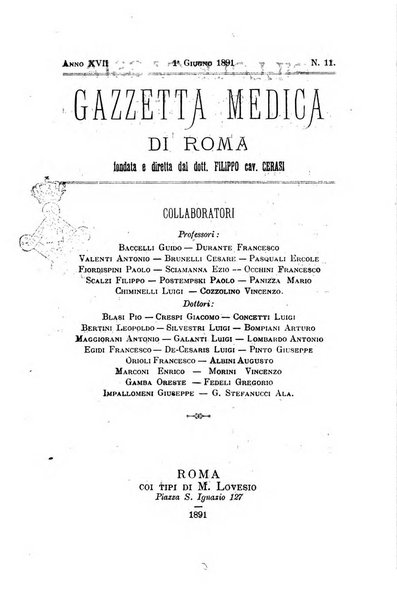 Gazzetta medica di Roma