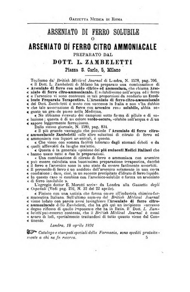 Gazzetta medica di Roma