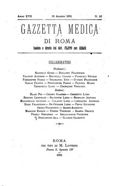 Gazzetta medica di Roma