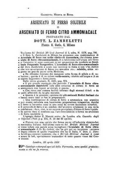 Gazzetta medica di Roma