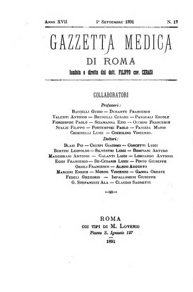 Gazzetta medica di Roma