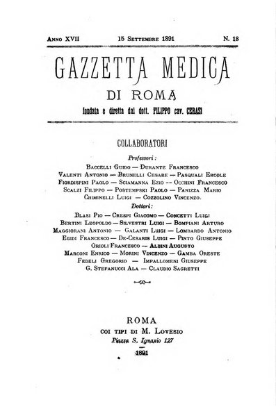 Gazzetta medica di Roma