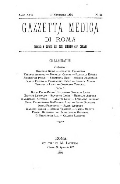 Gazzetta medica di Roma