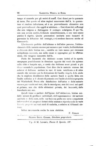 Gazzetta medica di Roma