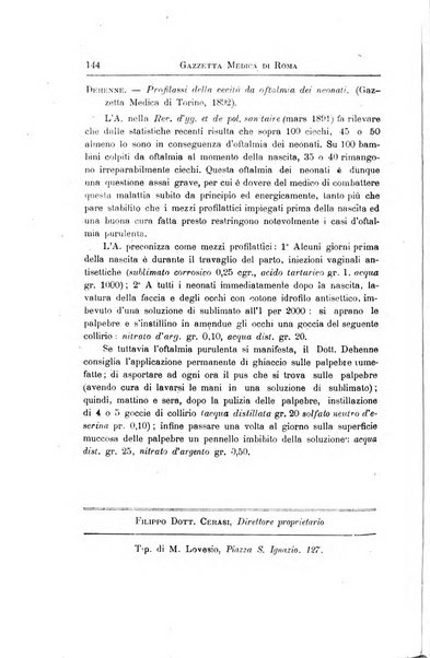 Gazzetta medica di Roma