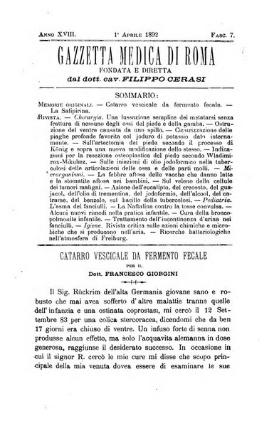 Gazzetta medica di Roma