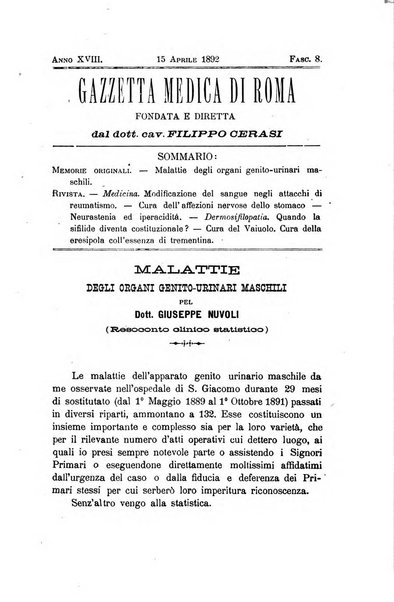 Gazzetta medica di Roma