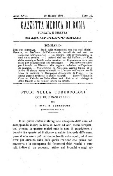 Gazzetta medica di Roma