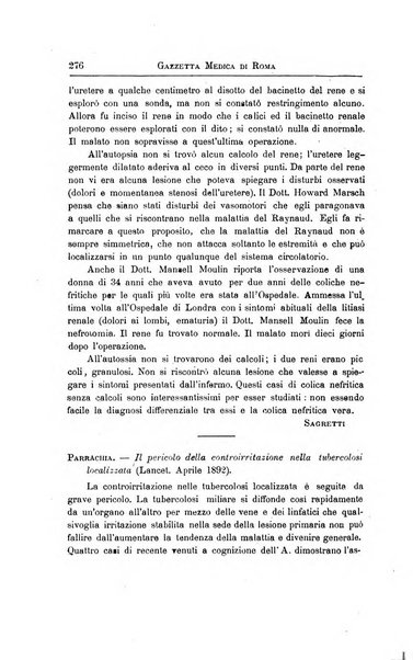 Gazzetta medica di Roma