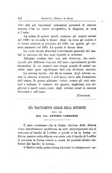 Gazzetta medica di Roma