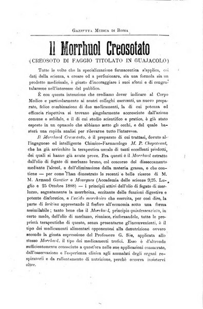 Gazzetta medica di Roma