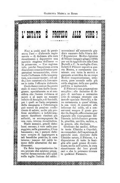 Gazzetta medica di Roma