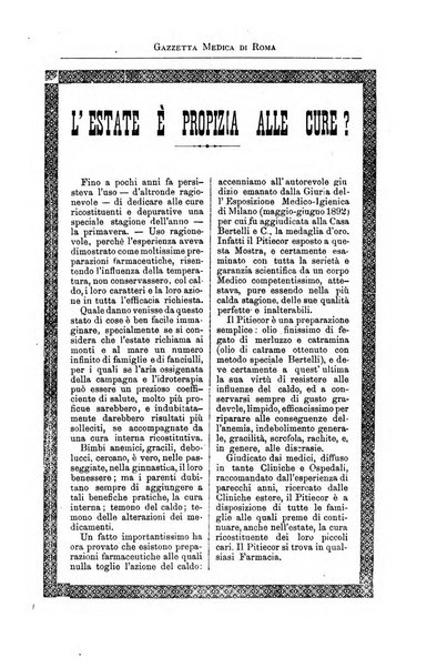 Gazzetta medica di Roma