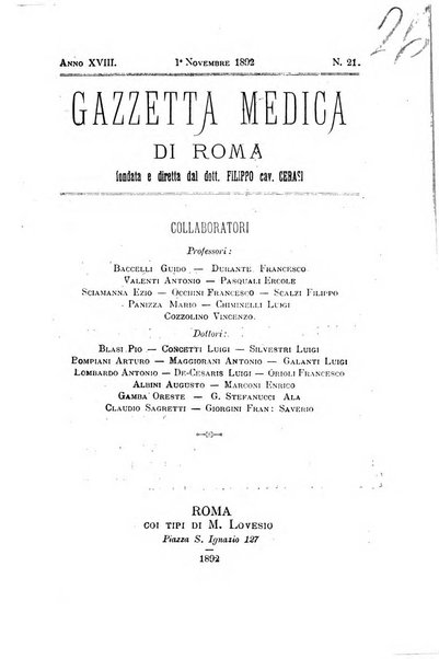 Gazzetta medica di Roma