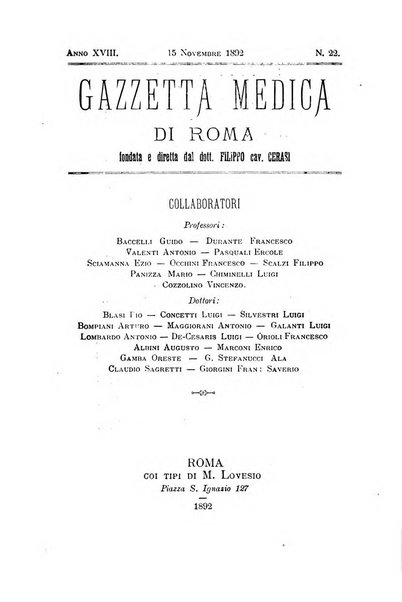 Gazzetta medica di Roma