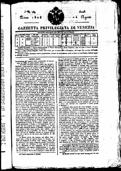 Gazzetta privilegiata di Venezia