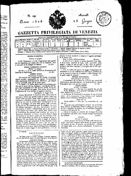 Gazzetta privilegiata di Venezia