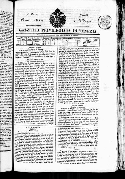 Gazzetta privilegiata di Venezia