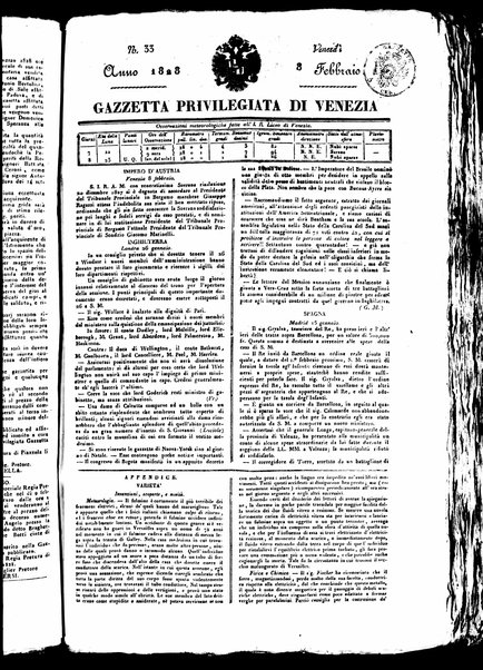 Gazzetta privilegiata di Venezia