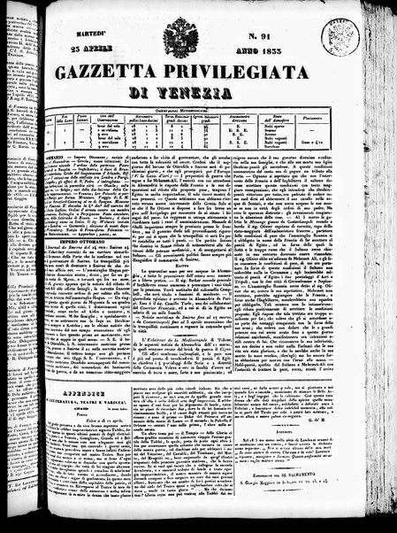 Gazzetta privilegiata di Venezia